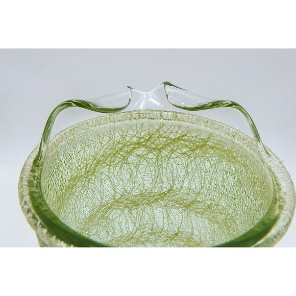 Color Craft Spaghetti String Drizzle Pitcher Green Glass Tea Water Mid Century - Picture 9 of 9
